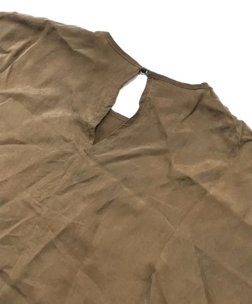 1er Arrondissement（プルミエ アロンディスモン）1er Arrondissement (プルミエ アロンディスモン) キュプラフィブリルTブラウス ブラウン サイズ:38の古着・服飾アイテム