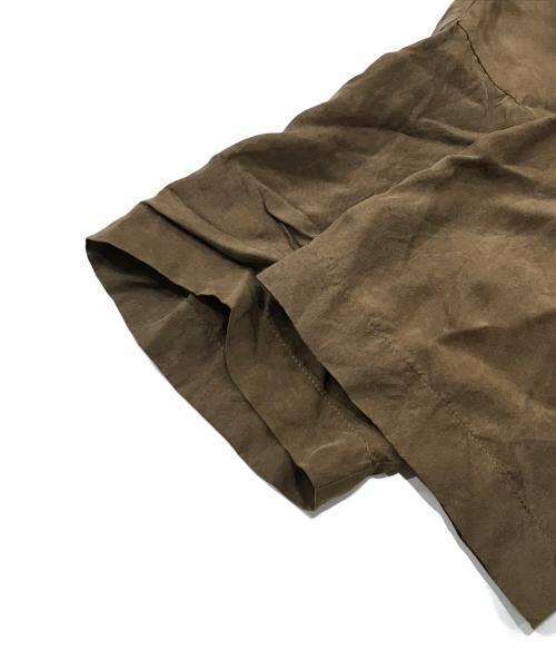 1er Arrondissement（プルミエ アロンディスモン）1er Arrondissement (プルミエ アロンディスモン) キュプラフィブリルTブラウス ブラウン サイズ:38の古着・服飾アイテム