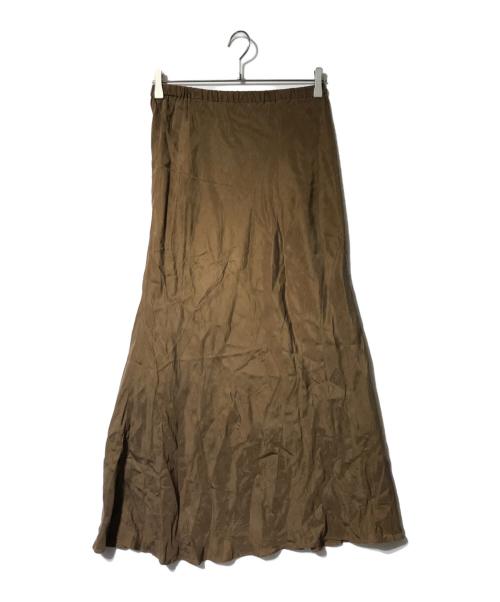 1er Arrondissement（プルミエ アロンディスモン）1er Arrondissement (プルミエ アロンディスモン) キュプラフィブリルマーメイドスカート ブラウン サイズ:38の古着・服飾アイテム