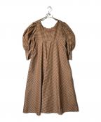 AUGUSTオーガスト）の古着「volume sleevedress（ボリューム　スリーブドレス）」｜ブラウン