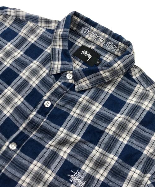 stussy（ステューシー）stussy (ステューシー) ネルシャツ ブルー サイズ:XLの古着・服飾アイテム