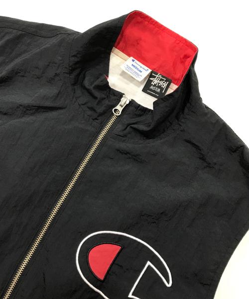 stussy（ステューシー）stussy (ステューシー) Champion (チャンピオン) ナイロンジャケット マルチカラー サイズ:Mの古着・服飾アイテム