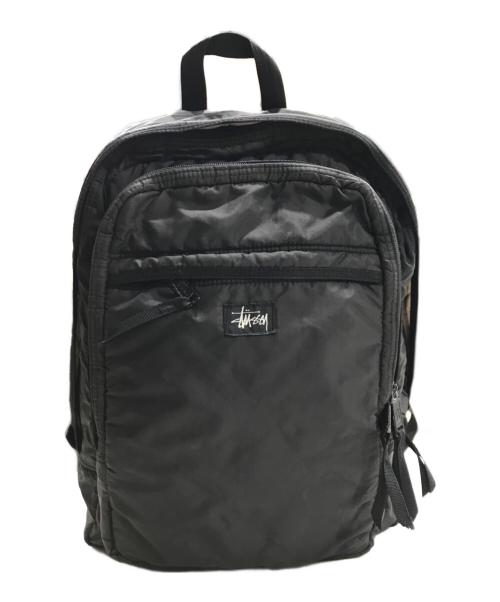 stussy（ステューシー）stussy (ステューシー) リップストップバッグ ブラックの古着・服飾アイテム