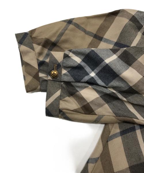 BURBERRY BLUE LABEL（バーバリーロンドンブルーレーベル）BURBERRY BLUE LABEL (バーバリーロンドンブルーレーベル) チェック切替ワンピース ブラウン サイズ:36の古着・服飾アイテム