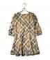 BURBERRY BLUE LABEL (バーバリーロンドンブルーレーベル) チェック切替ワンピース ブラウン サイズ:36：5000円