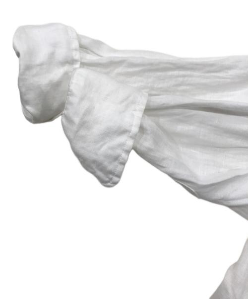 FRAMeWORK（フレームワーク）FRAMeWORK (フレームワーク) 後染めフレンチリネンレギュラーシャツ ホワイト サイズ:Fの古着・服飾アイテム