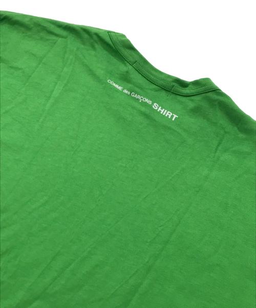 COMME des GARCONS SHIRT（コムデギャルソンシャツ）COMME des GARCONS SHIRT (コムデギャルソンシャツ) コットンジャージクルーネックS/Sロゴカットソー グリーン サイズ:Sの古着・服飾アイテム