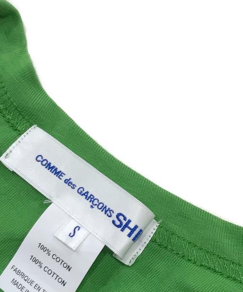 COMME des GARCONS SHIRT（コムデギャルソンシャツ）COMME des GARCONS SHIRT (コムデギャルソンシャツ) コットンジャージクルーネックS/Sロゴカットソー グリーン サイズ:Sの古着・服飾アイテム