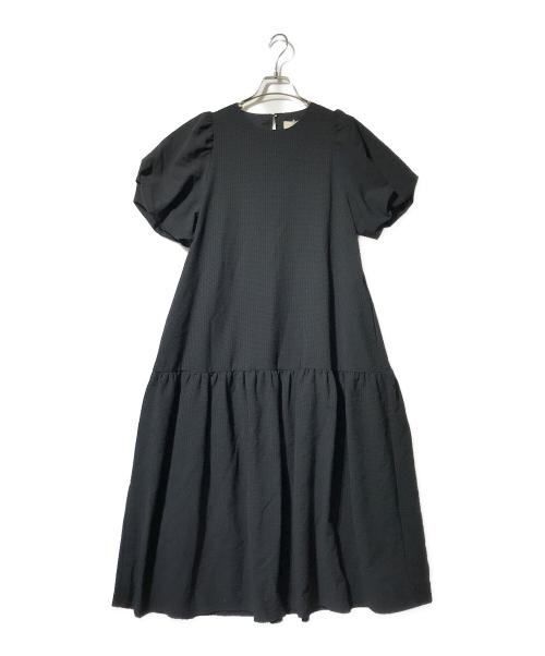 B:MING LIFE STORE（ビーミングライフストア）B:MING LIFE STORE (ビーミングライフストア) シアーサッカーワンピース ブラック サイズ:Mの古着・服飾アイテム