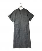BEAUTY&YOUTHビューティーアンドユース）の古着「ジャガードVネックワンピース」｜グレー