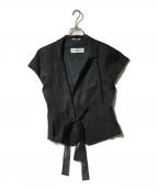 MaxMaraマックスマーラ）の古着「ベルテッドスナップベスト」｜ブラック