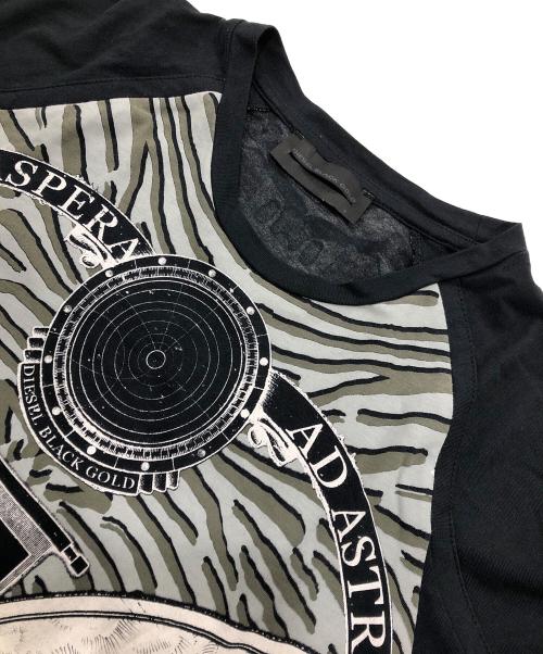 DIESEL Black Gold（ディーゼル ブラック ゴールド）DIESEL BLACK GOLD (ディーゼル ブラック ゴールド) アーカイブ総柄ロングスリーブカットソー ブラック サイズ:Sの古着・服飾アイテム