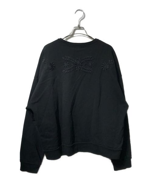 DISCOVERED（ディスカバード）DISCOVERED (ディスカバード) フラワーステッチスウェット ブラック サイズ:3の古着・服飾アイテム