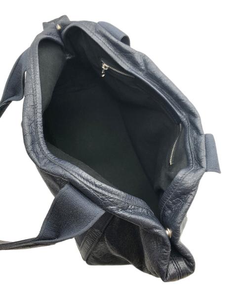 BALENCIAGA（バレンシアガ）BALENCIAGA (バレンシアガ) レザーカバストートバッグ ネイビーの古着・服飾アイテム