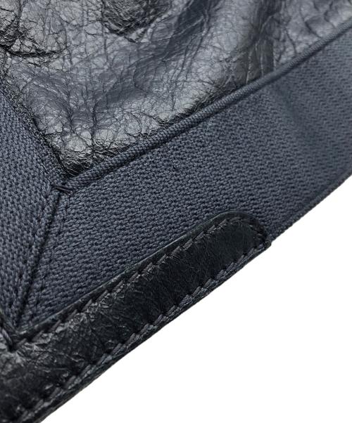 BALENCIAGA（バレンシアガ）BALENCIAGA (バレンシアガ) レザーカバストートバッグ ネイビーの古着・服飾アイテム
