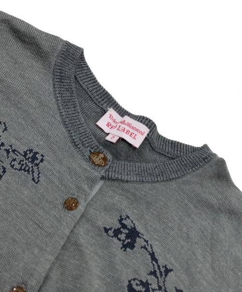 Vivienne Westwood RED LABEL（ヴィヴィアンウエストウッドレッドレーベル）Vivienne Westwood RED LABEL (ヴィヴィアンウエストウッドレッドレーベル) フラワーモチーフカーディガン グレー サイズ:2の古着・服飾アイテム