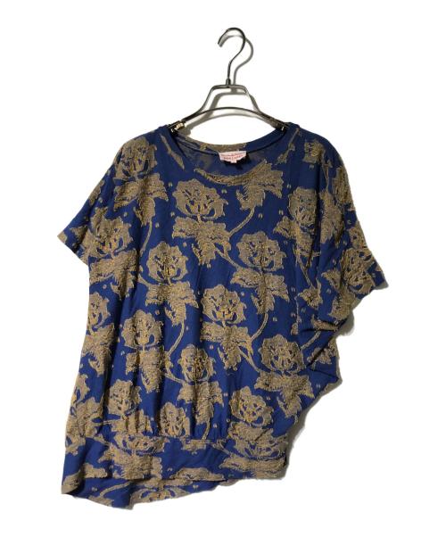 Vivienne Westwood（ヴィヴィアンウエストウッド）Vivienne Westwood (ヴィヴィアンウエストウッド) ジャガードカットソー ブルー サイズ:2の古着・服飾アイテム