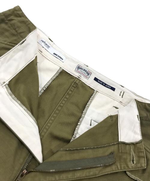 HOUSTON（ヒューストン）HOUSTON (ヒューストン) rebear by johnbull (リベアバイジョンブル) M-65 FIELD CARGO PANTS（エム65　フィールドカーゴパンツ） カーキ サイズ:Mの古着・服飾アイテム