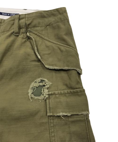 HOUSTON（ヒューストン）HOUSTON (ヒューストン) rebear by johnbull (リベアバイジョンブル) M-65 FIELD CARGO PANTS（エム65　フィールドカーゴパンツ） カーキ サイズ:Mの古着・服飾アイテム