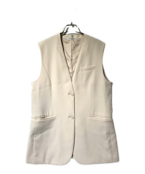 BEAUTY&YOUTH（ビューティーアンドユース）BEAUTY&YOUTH (ビューティーアンドユース) ツイルカラーレスベスト ベージュ サイズ:36の古着・服飾アイテム