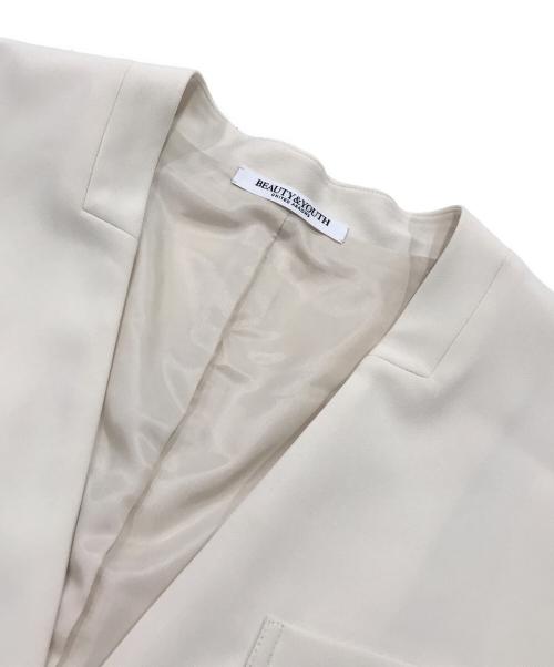 BEAUTY&YOUTH（ビューティーアンドユース）BEAUTY&YOUTH (ビューティーアンドユース) ツイルカラーレスベスト ベージュ サイズ:36の古着・服飾アイテム