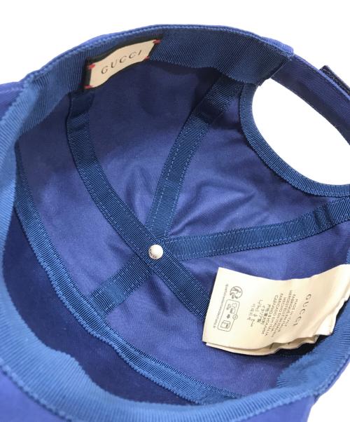 GUCCI（グッチ）GUCCI (グッチ) ガレッジベースボールキャップ ブルーの古着・服飾アイテム