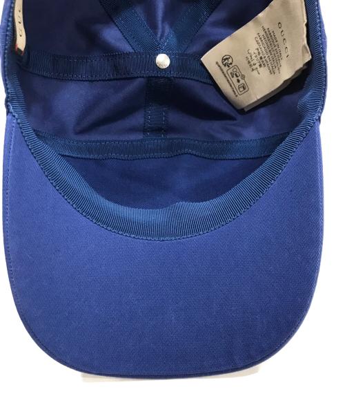 GUCCI（グッチ）GUCCI (グッチ) ガレッジベースボールキャップ ブルーの古着・服飾アイテム
