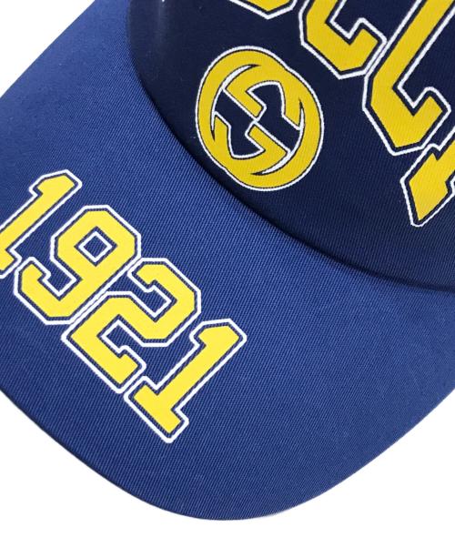 GUCCI（グッチ）GUCCI (グッチ) ガレッジベースボールキャップ ブルーの古着・服飾アイテム