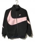 NIKEナイキ）の古着「BIG SWOOSH BOA JACKET/リバーシブルフリースジャケット」｜ブラック