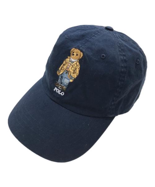 POLO RALPH LAUREN（ポロ・ラルフローレン）POLO RALPH LAUREN (ポロ・ラルフローレン) ポロベア刺繍キャップ ネイビーの古着・服飾アイテム