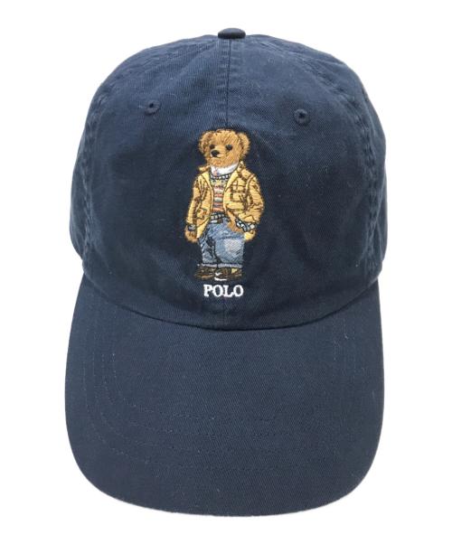 POLO RALPH LAUREN（ポロ・ラルフローレン）POLO RALPH LAUREN (ポロ・ラルフローレン) ポロベア刺繍キャップ ネイビーの古着・服飾アイテム