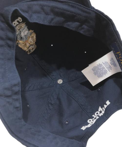 POLO RALPH LAUREN（ポロ・ラルフローレン）POLO RALPH LAUREN (ポロ・ラルフローレン) ポロベア刺繍キャップ ネイビーの古着・服飾アイテム