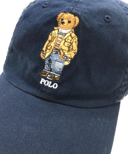 POLO RALPH LAUREN（ポロ・ラルフローレン）POLO RALPH LAUREN (ポロ・ラルフローレン) ポロベア刺繍キャップ ネイビーの古着・服飾アイテム