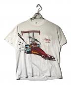 AMERICAN BORNアメリカン ボーン）の古着「WINSTON DRAG RACING TEE（ウィンストン　ドラッグ　レーシング　ティー）」｜ホワイト