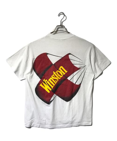 AMERICAN BORN（アメリカン ボーン）AMERICAN BORN (アメリカン ボーン) WINSTON DRAG RACING TEE（ウィンストン　ドラッグ　レーシング　ティー） ホワイト サイズ:XLの古着・服飾アイテム