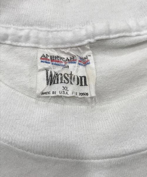 AMERICAN BORN（アメリカン ボーン）AMERICAN BORN (アメリカン ボーン) WINSTON DRAG RACING TEE（ウィンストン　ドラッグ　レーシング　ティー） ホワイト サイズ:XLの古着・服飾アイテム