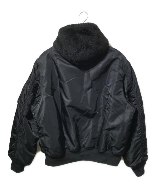 SUPREME（シュプリーム）SUPREME (シュプリーム) FAUX FUR REVERSIBLE MA-1（フェイクファー リバーシブル　エムエー１） ブラック サイズ:Lの古着・服飾アイテム