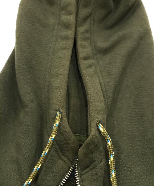 LOOPWHEELER（ループウィラー）LOOPWHEELER (ループウィラー) ワッペンジップアップフーディ カーキ サイズ:Lの古着・服飾アイテム