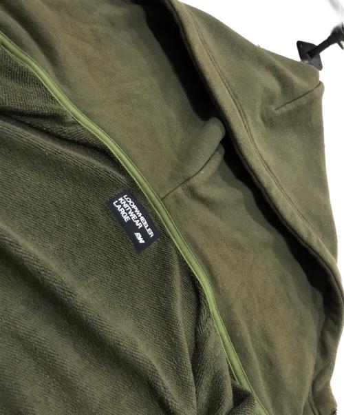 LOOPWHEELER（ループウィラー）LOOPWHEELER (ループウィラー) ワッペンジップアップフーディ カーキ サイズ:Lの古着・服飾アイテム