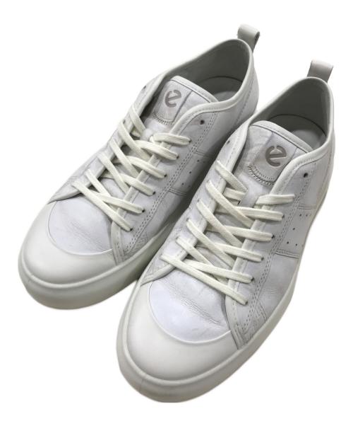 ECCO（エコー）ECCO (エコー) street ace ホワイト サイズ:EU42/US8-8.5/UK8-8.5の古着・服飾アイテム