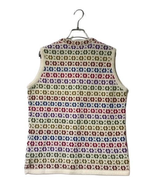 ROYAL ALPACA（ロイヤルアルパカ）ROYAL ALPACA (ロイヤルアルパカ) 総柄アルパカベスト マルチカラー サイズ:Mの古着・服飾アイテム