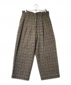 Traditional Weatherwearトラディショナルウェザーウェア）の古着「チェックウールパンツ」｜ブラウン
