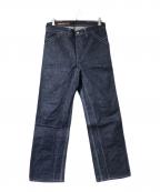 SCYEBASICSサイベーシックス）の古着「ペグトップ ヒップガゼット サンホアキン テーパード デニムパンツ」｜インディゴ