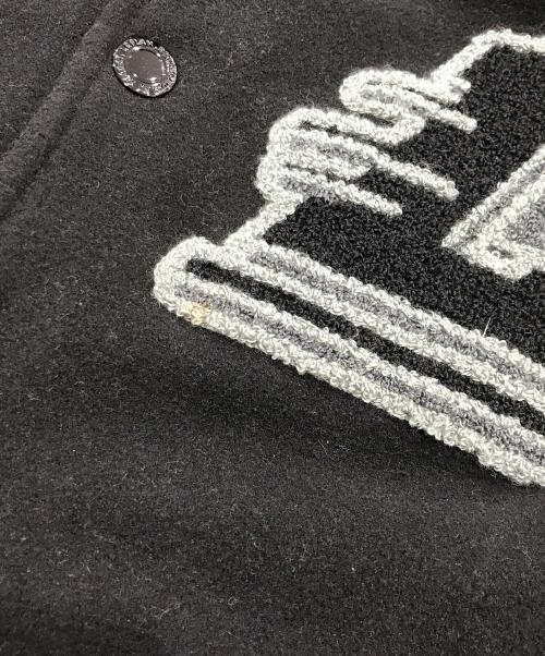 LEFLAH（レフラー）LEFLAH (レフラー) レザー切替スタジャン ブラック サイズ:Lの古着・服飾アイテム