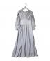 HER LIP TO（ハーリップトゥ）の古着「Lace Sleeve Crepe Long Dress」｜ネイビー