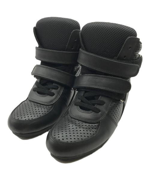 JUNYA WATANABE COMME des GARCONS（(ジュンヤワタナベ コムデギャルソン）JUNYA WATANABE COMME des GARCONS (ジュンヤワタナベ コムデギャルソン) ハイカットレザースニーカー ブラック サイズ:不明の古着・服飾アイテム