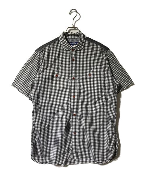 COMME des GARCONS JUNYA WATANABE MAN（コム デ ギャルソン ジュンヤ ワタナベ マン）COMME des GARCONS JUNYA WATANABE MAN (コム デ ギャルソン ジュンヤ ワタナベ マン) ギンガムチェックショートスリーブシャツ ブラック サイズ:Lの古着・服飾アイテム