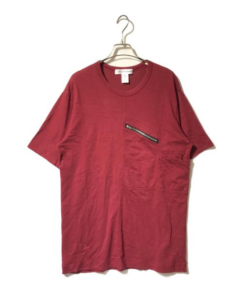 COMME des GARCONS（コムデギャルソン）COMME des GARCONS (コムデギャルソン) ジップデザインカットソー レッド サイズ:XLの古着・服飾アイテム