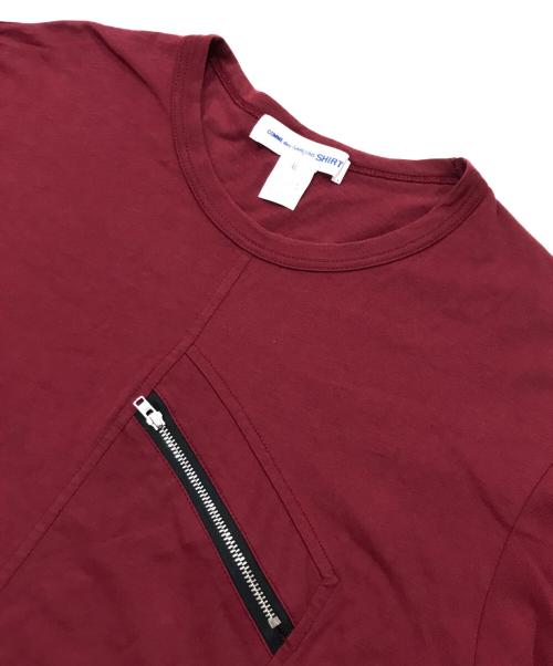 COMME des GARCONS（コムデギャルソン）COMME des GARCONS (コムデギャルソン) ジップデザインカットソー レッド サイズ:XLの古着・服飾アイテム