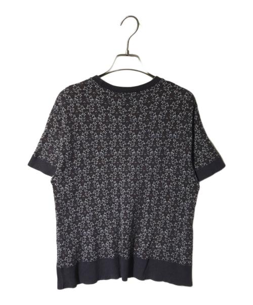 BATONER（バトナ―）BATONER (バトナ―) 総柄ハーフスリーブニット パープル サイズ:2の古着・服飾アイテム